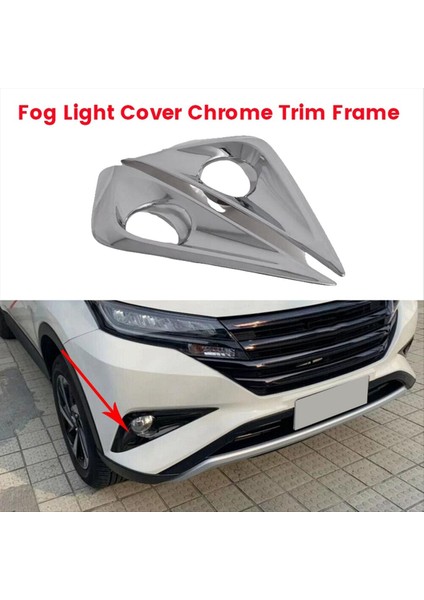 Toyota Rush 2018-2023 Gündüz Koşu Lambası Izgara Çerçevesi Için 1paır Ön Sis Far Kapağı Krom Kalıplama Döşeme (Yurt Dışından) fiyatları