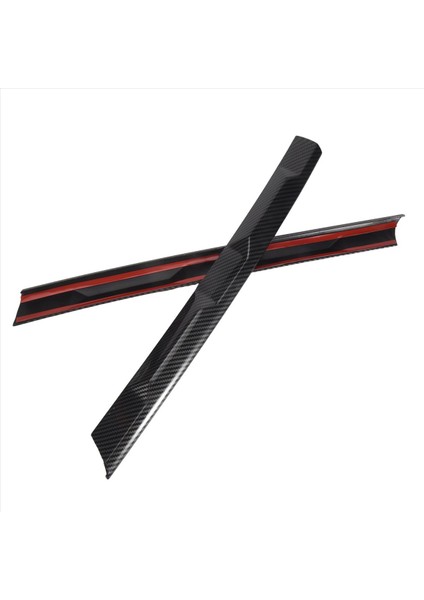 Tiguan Için Lhd L 2017-2021 Karbon Fiber Ön Tampon Örgü Merkezi Grille Izgara Kalıp Şeritleri Kapak Trim (Yurt Dışından)