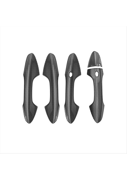 Araba Dış Yan Kapı Kolu Kapak Kapağı Hyundai Kona 2024+ Dış Kapı Kolu Trim Aksesuarları Karbon Fiber Desen (Yurt Dışından)