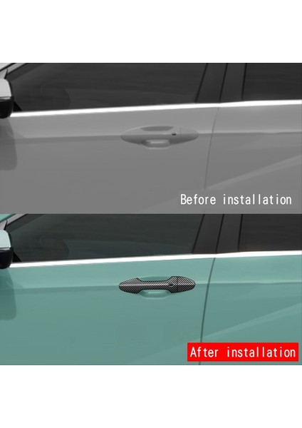 Araba Dış Yan Kapı Kolu Kapak Kapağı Hyundai Kona 2024+ Dış Kapı Kolu Trim Aksesuarları Karbon Fiber Desen (Yurt Dışından) indirimleri