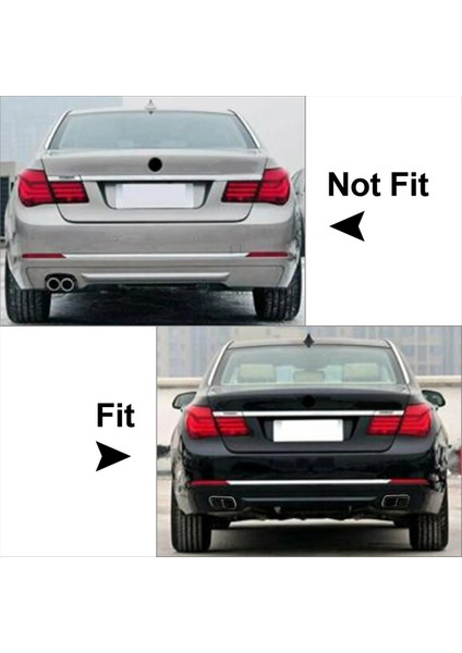 Siyah Araç Kuyruk Susturucu Egzoz Boru Çıkış Kapağı Dekor Dekoru Bmw F01 7 Serisi 730I 750I 750I 760I 2009-2014 (Yurt Dışından) indirimleri