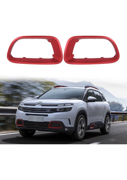 2pcs Ön Sol Sağ Tampon Alt Orta Izgara Yan Izgara Kapak Kapağı Citroen C5 Aircross 2017-2021 Kırmızı (Yurt Dışından) fiyatları