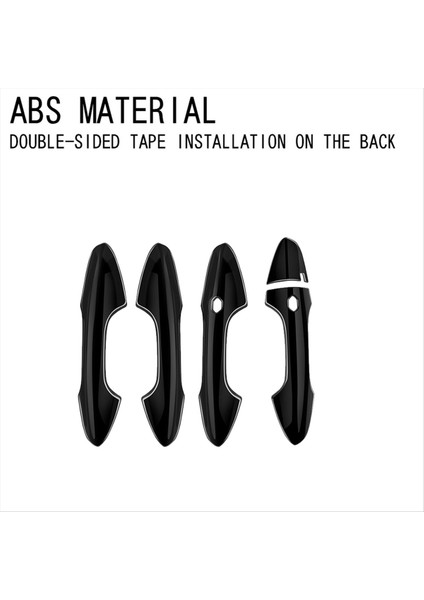 Araba Dış Yan Kapı Kolu Kapak Kaplama Hyundai Kona 2024+ Dış Kapı Kolu Trim Aksesuarları Parlak Siyah (Yurt Dışından) indirimleri