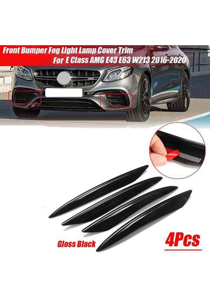 4pcs Ön Tampon Sis Izgarası Izgara Kapak Dekorasyonu Için Markedes-Benz E Sınıf Amg E43 E63 W213 2016-2020 (Yurt Dışından) fiyatları