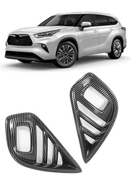 Toyota Highlander Için 2020 2021 Araba Abs Karbon Fiber Ön Sis Işık Lamba Kapağı Trim Foglight Çerçeve Dekorasyon Çerçevesi (Yurt Dışından) indirimleri
