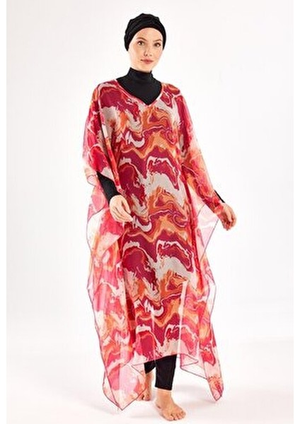 Mory Tesettür Pareo Kadınlar İçin Canlı Desenli Hafif Plaj Modası