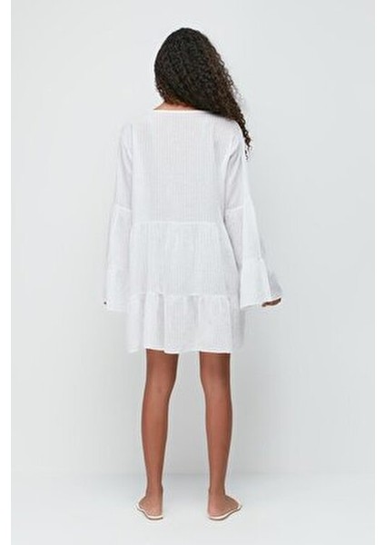 Beyaz Elbise Pareo Kadınlar İçin Şık Yazlık Tasarım Rahat Kullanım indirimleri