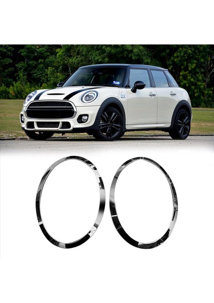 Mini Cooper Için 2x F55 F57 03-18 Krom Sol Sağ Ön Farlar Çerçeve Far Kaş Halka Kapağı Trim Değiştirme (Yurt Dışından) fiyatları