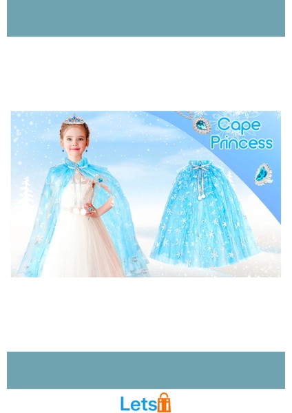 Karlar Ülkesi Elsa Frozen Mavi Pelerin 80 cm Çocuk Kostümü fırsatları