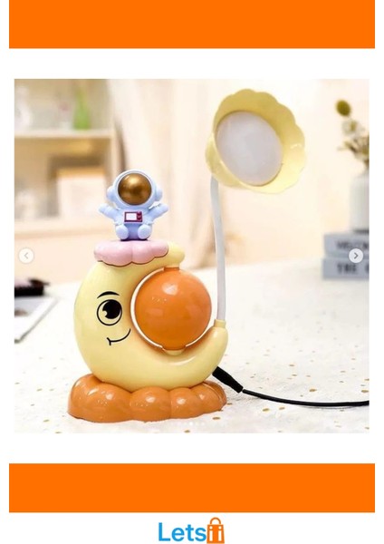 Ay Astronot Desenli Sevimli Çocuk Odası Gece Lambası indirimleri