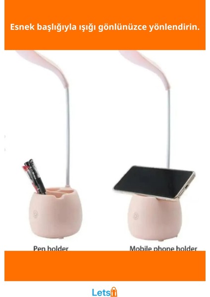 Dokunmatik USB Şarjlı Modern Masa Lambası Beyaz Mavi Pembe fiyatları