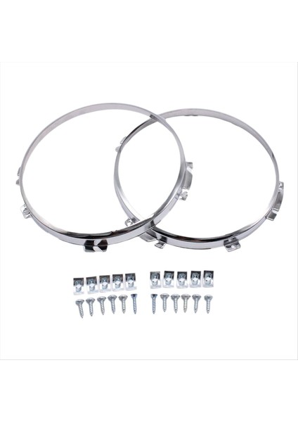 1paır 7in Ön Far Çerçevesi Krom Land Rover DEFENDER1990-2016 90 110 127 1983-1990 Far Çerçevesi Kapağı (Yurt Dışından) modelleri