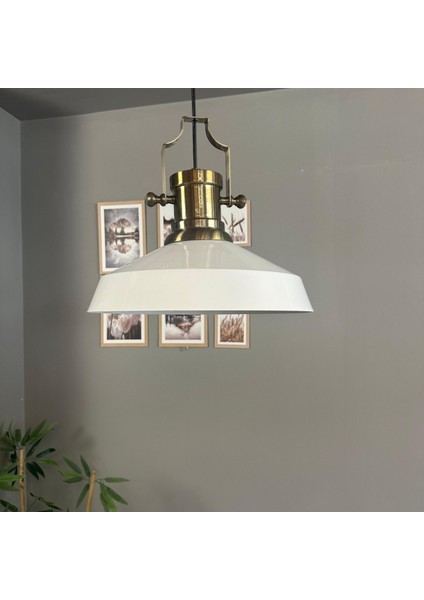 Lema Beyaz Tekli Avize Silindir Eskitme Başlık Sarkıt Lamba Restoran Cafe Salon Avizeleri indirimleri