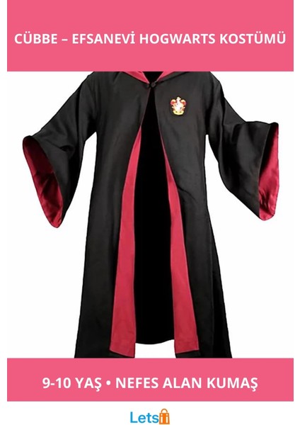 Harry Potter Gryffindor Cübbe 9 10 Yaş Çocuk Kostümü