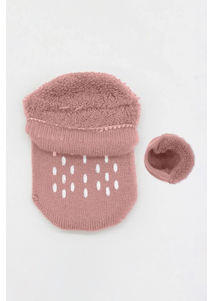 2'li Altı Havlu Sneakers Kaymaz Çorap 20501 Ekru Pudra fırsatları