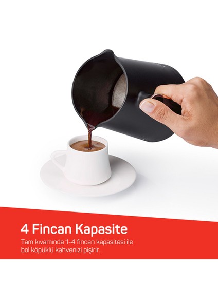 Okka Minio Türk Kahve Makinesi 4 Fincan Kapasiteli Sorgül Buğdayı - OK004-54 indirimleri