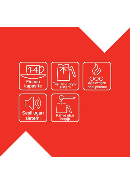 Okka Minio Türk Kahve Makinesi 4 Fincan Kapasiteli Sorgül Buğdayı - OK004-54