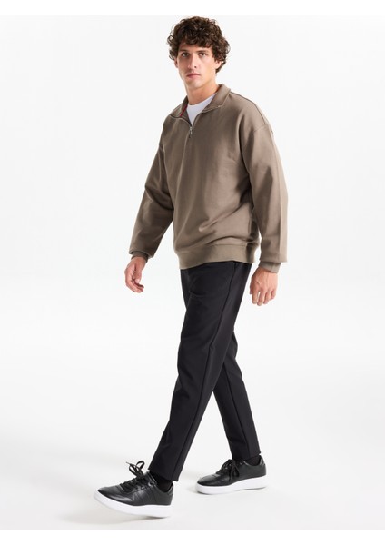 Gmg Fırenze Lastikli Bel Normal Paça Jogger Siyah Erkek Pantolon GU25MFW01010