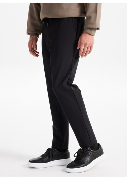 Gmg Fırenze Lastikli Bel Normal Paça Jogger Siyah Erkek Pantolon GU25MFW01010 modelleri