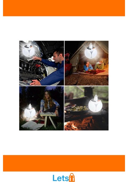 5 Kanatlı Güneş Enerjili Taşınabilir Kamp Lambası Su Geçirmez modelleri