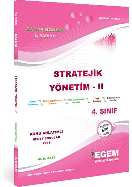 Aöf 4. Sınıf Stratejik Yönetim Iı Bahar Dönemi Konu Anlatımlı Soru Bankası