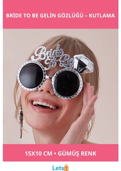 Gümüş Renkli Bride To Be Gelin Gözlüğü