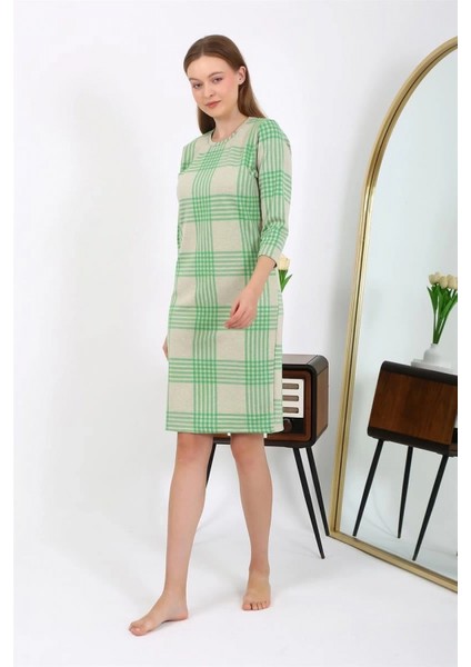 - Pamuk Ev Elbisesi Tunik Gecelik Yeşil modelleri