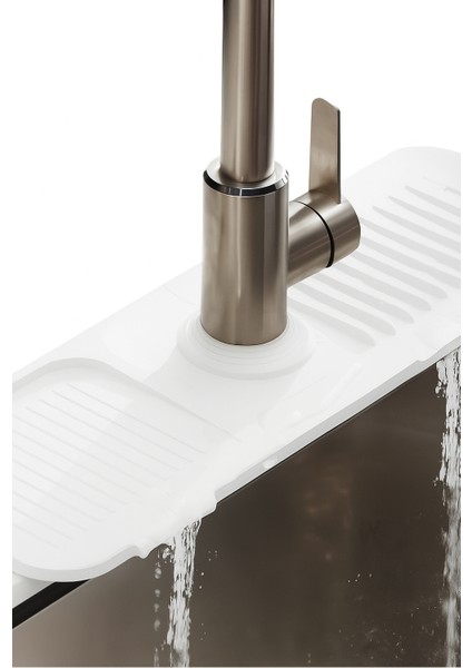 Elastik Musluk Matı Su Tutucu Düzenleyici Kaydırmaz Taban Organizer Mutfak Banyo Lavabo Matı modelleri