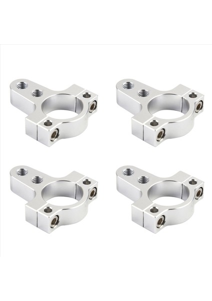 4pcs 27MM Alüminyum Direksiyon Damper Çatal Çerçeve Montaj Kelepçesi Braket Ayak Fikir Motosiklet Bisikleti Modifikasyonu Gümüş (Yurt Dışından)