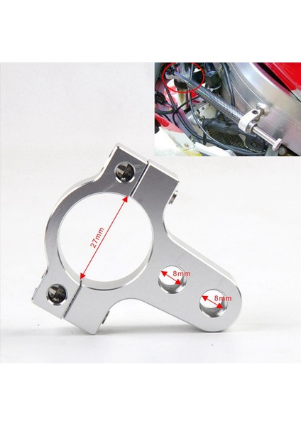 4pcs 27MM Alüminyum Direksiyon Damper Çatal Çerçeve Montaj Kelepçesi Braket Ayak Fikir Motosiklet Bisikleti Modifikasyonu Gümüş (Yurt Dışından) fırsatları