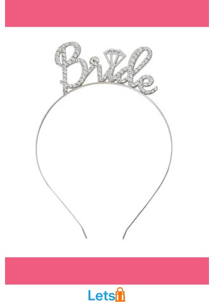 Gümüş Renkli Parlak Taşlı Bride Gelin Tacı modelleri