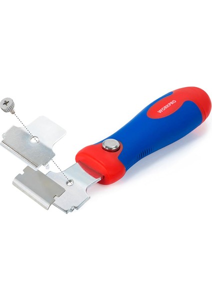 WP219004 40MM Geri Çekilebilir Profesyonel Kazıyıcı + 4 Parça Kazıma Bıçak Seti