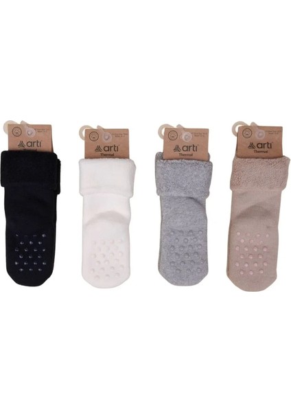 Artı Çaça Katlamalı Abs'li Erkek Bebek Havlu Soket Çorap K42259 Asorti