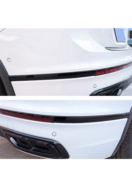 4pcs Araç Arka Tampon Trim Dış Pullar Vw Tiguan L 2022 2023 Otomatik Aksesuarlar Geri Dudak Koruması Parlak Siyah (Yurt Dışından) modelleri