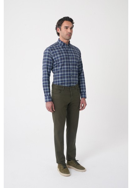 Erkek 5 Cepli Pamuk Haki Pantolon PNS25K25201_D49 modelleri