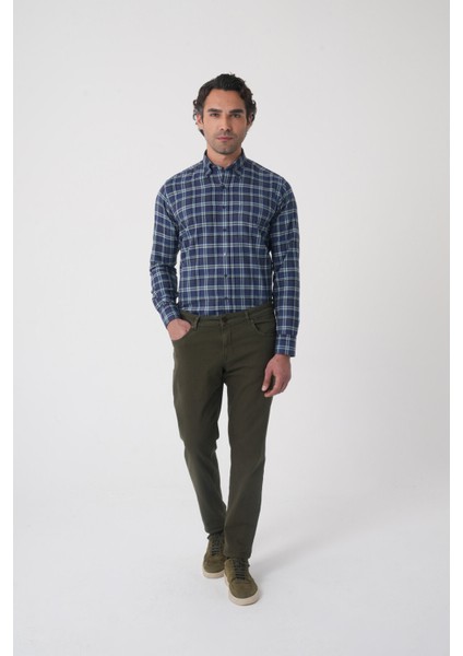 Erkek 5 Cepli Pamuk Haki Pantolon PNS25K25201_D49 fırsatları