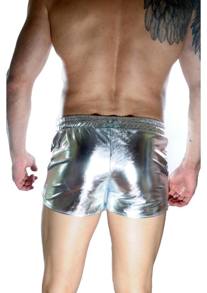 - Erkek Gümüş Lame Short fiyatları