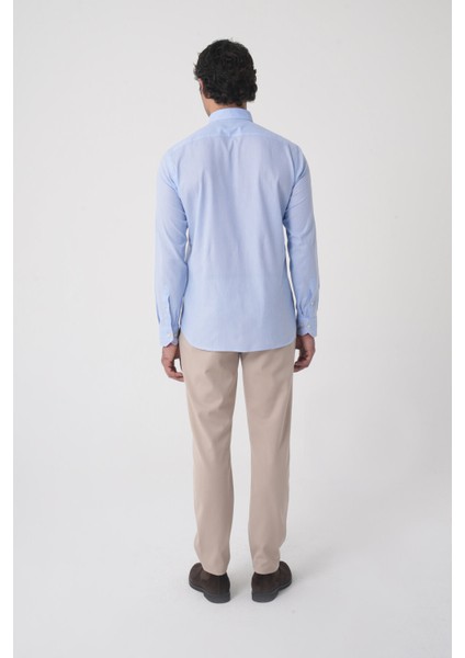 Erkek Regular Fit Uzun Kol Açık Mavi Gömlek GMKTN250016_33 indirimleri