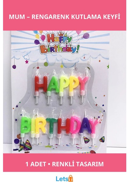 Rengarenk Doğum Günü Mumları Anneler Için Özel