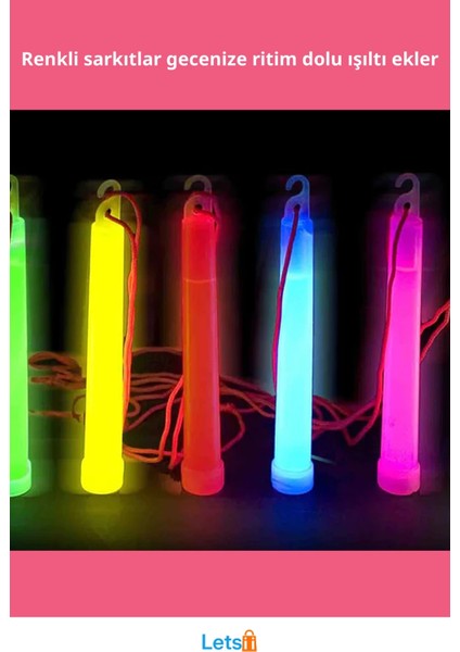 Karanlıkta Parlayan 15CM Asılabilir Glow Stick Lamba 6 Adet 6 Renkli fiyatları