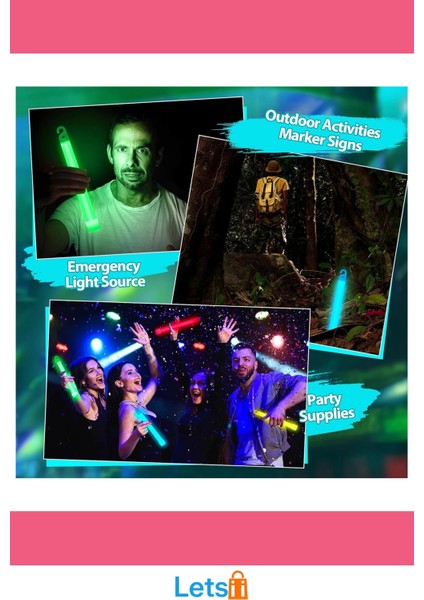 Karanlıkta Parlayan 15CM Asılabilir Glow Stick Lamba 6 Adet 6 Renkli modelleri