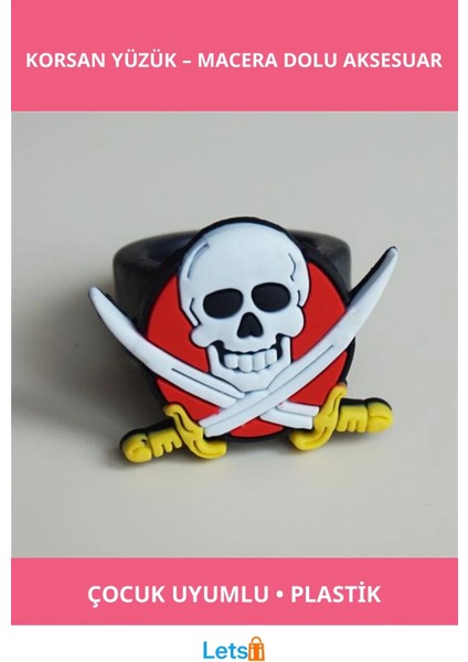 Korsan Kılıçlı Eğlenceli Çocuk Yüzüğü