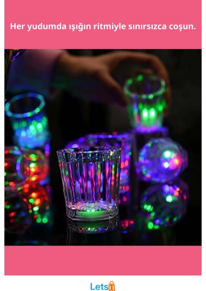 12 Adet LED Işıklı Eğlenceli Renk Değiştiren Parti Bardak fiyatları