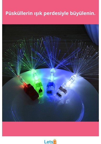 LED Işıklı Renkli Püsküller 4 Adet Parti Dekorasyonu fiyatları