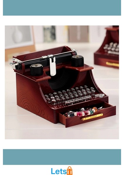 Nostaljik Daktilo Müzik Kutusu Ergonomik Tasarım 15X11X15 cm modelleri