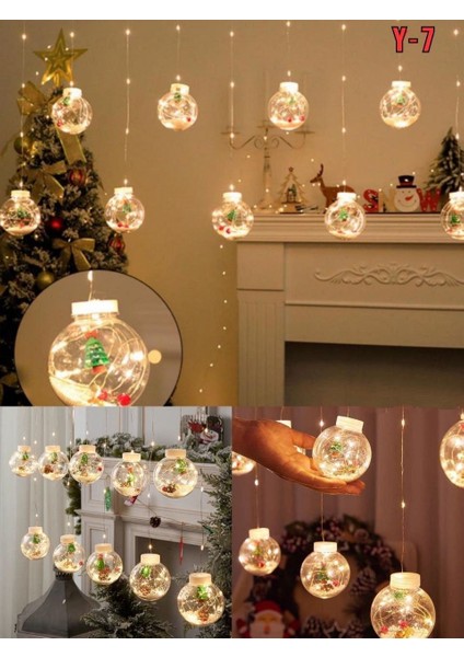 Dekoratif 3 Metre Kartopu Yılbaşı Saçak LED Işık Yılbaşı Süs Aydınlatma modelleri