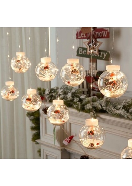 Dekoratif 3 Metre Kartopu Yılbaşı Saçak LED Işık Yılbaşı Süs Aydınlatma