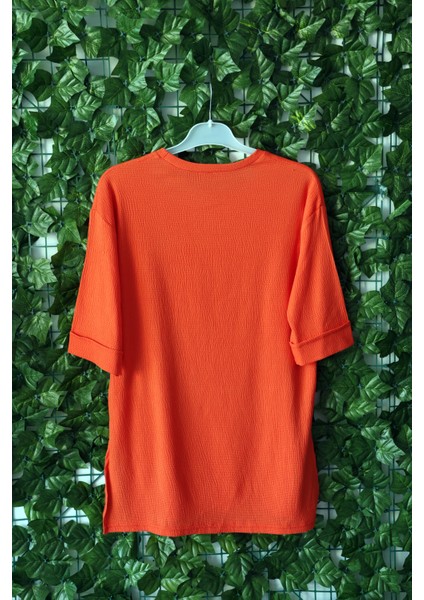Kadın Ovarsize Turuncu Bluz