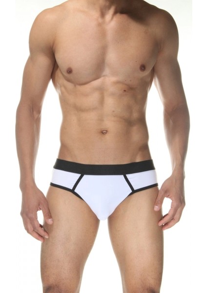 - Beyaz Jockstrap Fantezi Iç Giyim