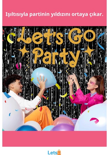 Siyah Ekstra Metalize Parlak Saçaklı Arka Fon Perde 1x2 Metre fiyatları